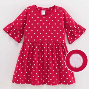 Half Sleeves Frock Polka Dot