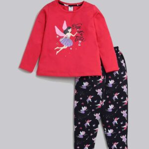 Full Sleeves Printed T-Shirt & Leggings Set