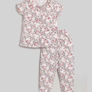 Half Sleeves Night Suit Floral Print