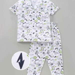 Half Sleeves Pyjama Set All Over Printed