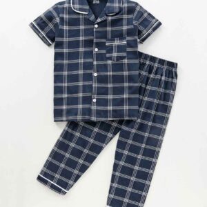 Half Sleeves Checks Night Suit