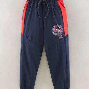 100% Cotton Full Length Yarn Sinker Joggers Text Print