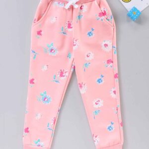 Fleece and Woollen Joggers Floral Print