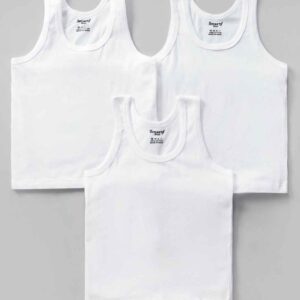 Sleeveless 100% Premium Cotton Vests Pack of 3