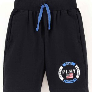 Knee Length Cotton Bermuda Text Print