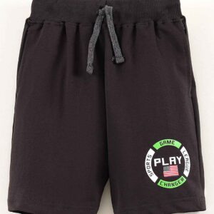 Knee Length Cotton Bermuda Text Print