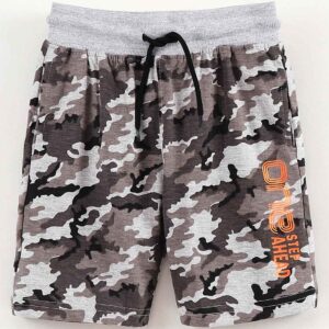 Knee Length Cotton Bermuda Camo Print