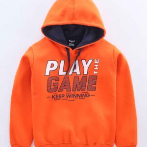 Full Sleeves Hooded Sweatshirt Play Game Print