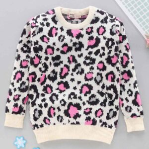 Full Sleeves Pullovers Cheetah Print