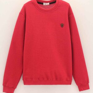 Full Sleeves 100% Cotton Popcorn Knit Solid Color T-Shirt With Lycra